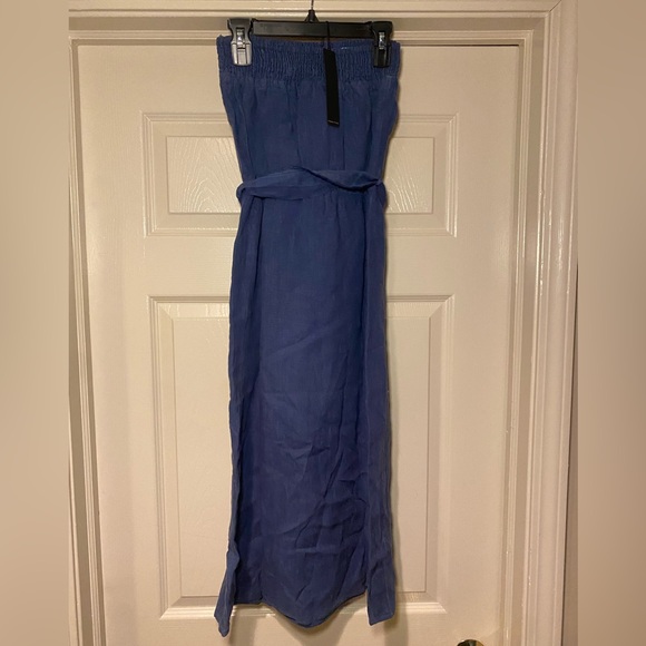 NWT Krisa (a REVOLVE‎ brand) Strapless Linen Dress Summer Vacation Resortwear - Picture 4 of 8